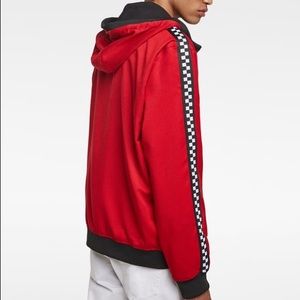 Zara | Jackets & Coats | Zara Men Red Jacket With Stripes | Poshmark